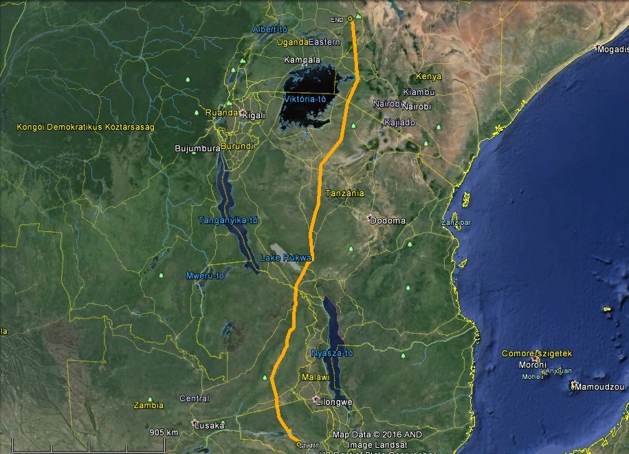 Hajdú a Mozambiki telelőhelytől 2200 kilométere távolodott el